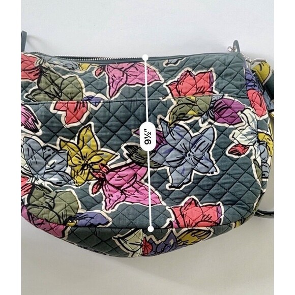 Vera Bradley Carson Shoulder Bag Crossbody Signature Cotton, Falling Flowers - Picture 5 of 13